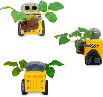 Silver Buffalo Disney Pixar WALL-E 4-Inch Ceramic Mini Planter with Artificial Succulent | Cute Small Flower Pot, Faux Indoor Plant for Desk Shelf