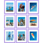 Vittanly 8x10 Picture Frames Set of 9 for Wall or Tabletop Display, Gold