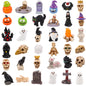KIMOBER 36 Pcs Halloween Mini Resin Figures, Mixed Mini Figurines with Pumpkin Ghost Skull Designs, Tiny Resin Figures for Halloween Tree, Party Favors, Miniature Decorations