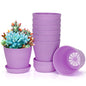 8 Pcs Plant Pots,3.8" Flower Pots,Gardening Gifts,Plastic Pot for Plants,Nursery Succulent Pot Planters for Indoor Plants,Small Flower Pots,Cute Plant Pots