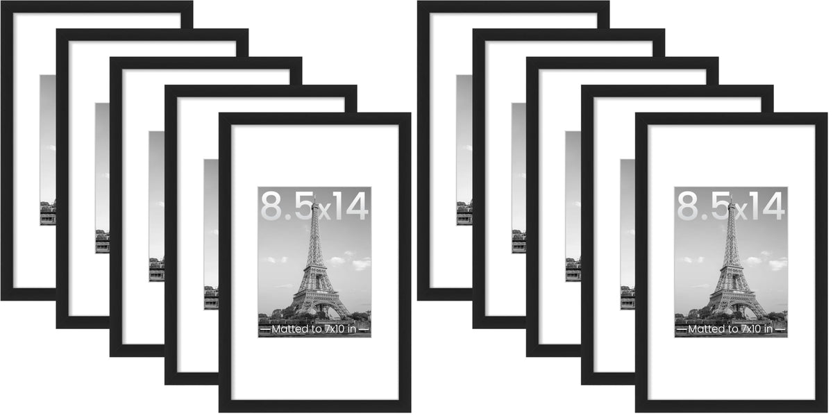 upsimples 11x14 Picture Frame, Gallery Wall Frames Set of 5, Gold