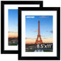FIXSMITH 10 Pack Picture Frames Collage Wall Decor for Mounting or Tabletop Display, Gallery Wall Frame Set with Two 8x10 Black Frames, Four 5x7 Frames and Four 4x6 Frames, Multi-Pack Photo Frame Set
