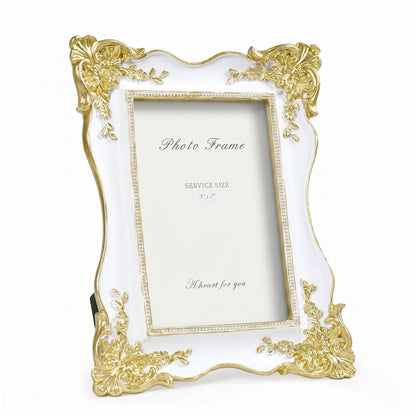 Cuspin 4x6 Vintage Picture Frame Gold Ornate Resin Arched Photo Frame