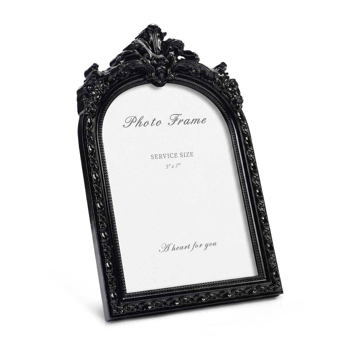 Cuspin 4x6 Vintage Picture Frame Gold Ornate Resin Arched Photo Frame