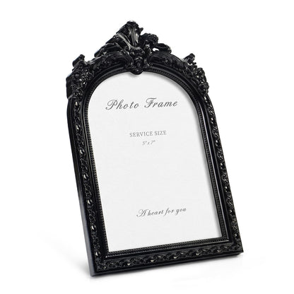Cuspin 4x6 Vintage Picture Frame Gold Ornate Resin Arched Photo Frame