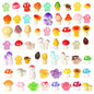 100pcs Mini Mushrooms Tiny Resin Mushrooms Miniature Little Small Mushroom Figures Bulk for for Micro Fairy Garden Landscape Aquarium Accessories Dollhouse Hide Crafts Decor