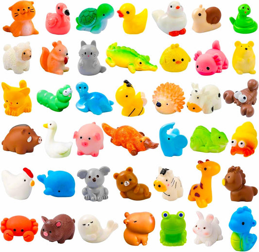 ywevyezc 42 Pcs Mini Resin Animals 42 Styles Resin Animals Figurines Bulk for Micro Garden Hide Accessories Crafts Decor