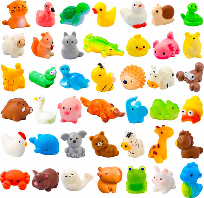 ywevyezc 42 Pcs Mini Resin Animals 42 Styles Resin Animals Figurines Bulk for Micro Garden Hide Accessories Crafts Decor