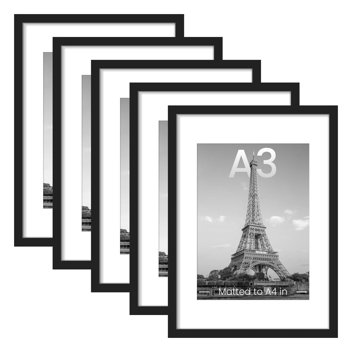 upsimples 11x14 Picture Frame, Gallery Wall Frames Set of 5, Gold