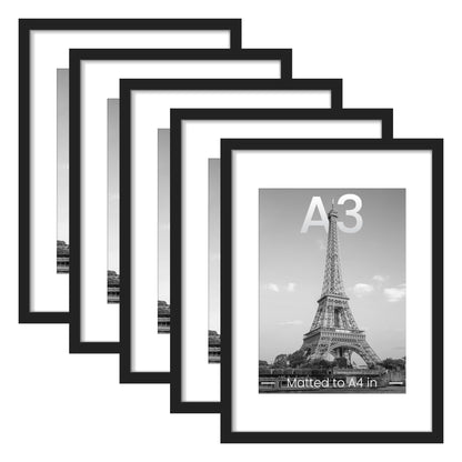 upsimples 11x14 Picture Frame, Gallery Wall Frames Set of 5, Gold