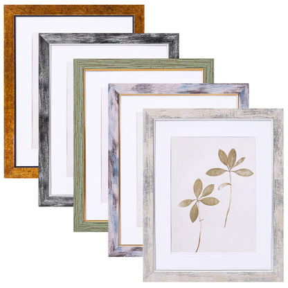 Fixwal 5x7 Picture Frame Set of 5 with Tempered Glass, Multicolor