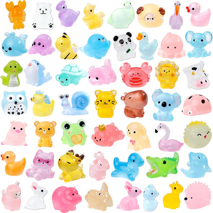 ywevyezc 42 Pcs Mini Resin Animals 42 Styles Resin Animals Figurines Bulk for Micro Garden Hide Accessories Crafts Decor