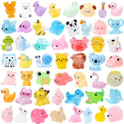 ywevyezc 42 Pcs Mini Resin Animals 42 Styles Resin Animals Figurines Bulk for Micro Garden Hide Accessories Crafts Decor