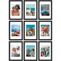 Vittanly 8x10 Picture Frames Set of 9 for Wall or Tabletop Display, Gold
