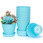 8 Pcs Plant Pots,3.8" Flower Pots,Gardening Gifts,Plastic Pot for Plants,Nursery Succulent Pot Planters for Indoor Plants,Small Flower Pots,Cute Plant Pots
