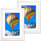FIXSMITH 5x7 Picture Frame Bulk-4 Pack, Gold Picture Frames Collage Wall Decor, Wall & Tabletop Picture Frames, Photo Frame with HD Plexiglass, Display Pictures 4x6 with Mat or 5x7 Without Mat