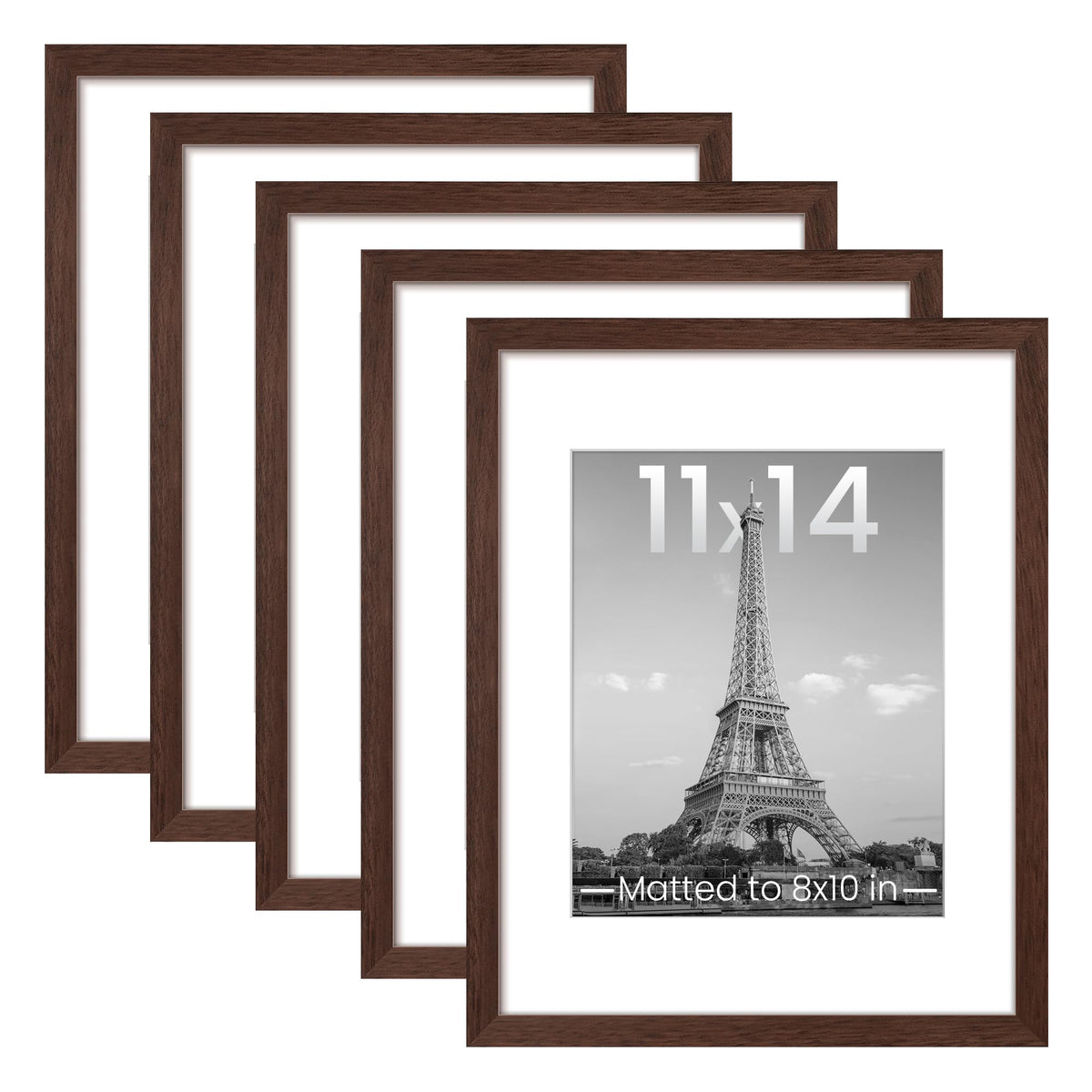 upsimples 11x14 Picture Frame, Gallery Wall Frames Set of 5, Gold