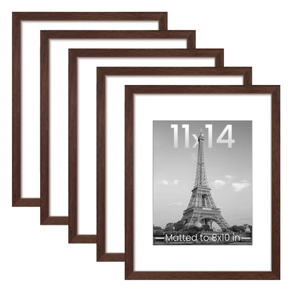 upsimples 11x14 Picture Frame, Gallery Wall Frames Set of 5, Gold