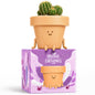 Original Earthlings Sitting Small Plant Pot, Cute Pots for Plants - 4 Inch