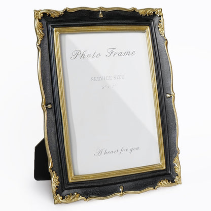 Cuspin 4x6 Vintage Picture Frame Gold Ornate Resin Arched Photo Frame