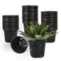 100 Packs 4 5 6 Inch Nursery Pots, Plastic Nursery Pots for Plants with Drainage Holes, Seed Starting Garden Pots of Flower Plant Container for Succulents, Transplanting (100, 4 Inch)