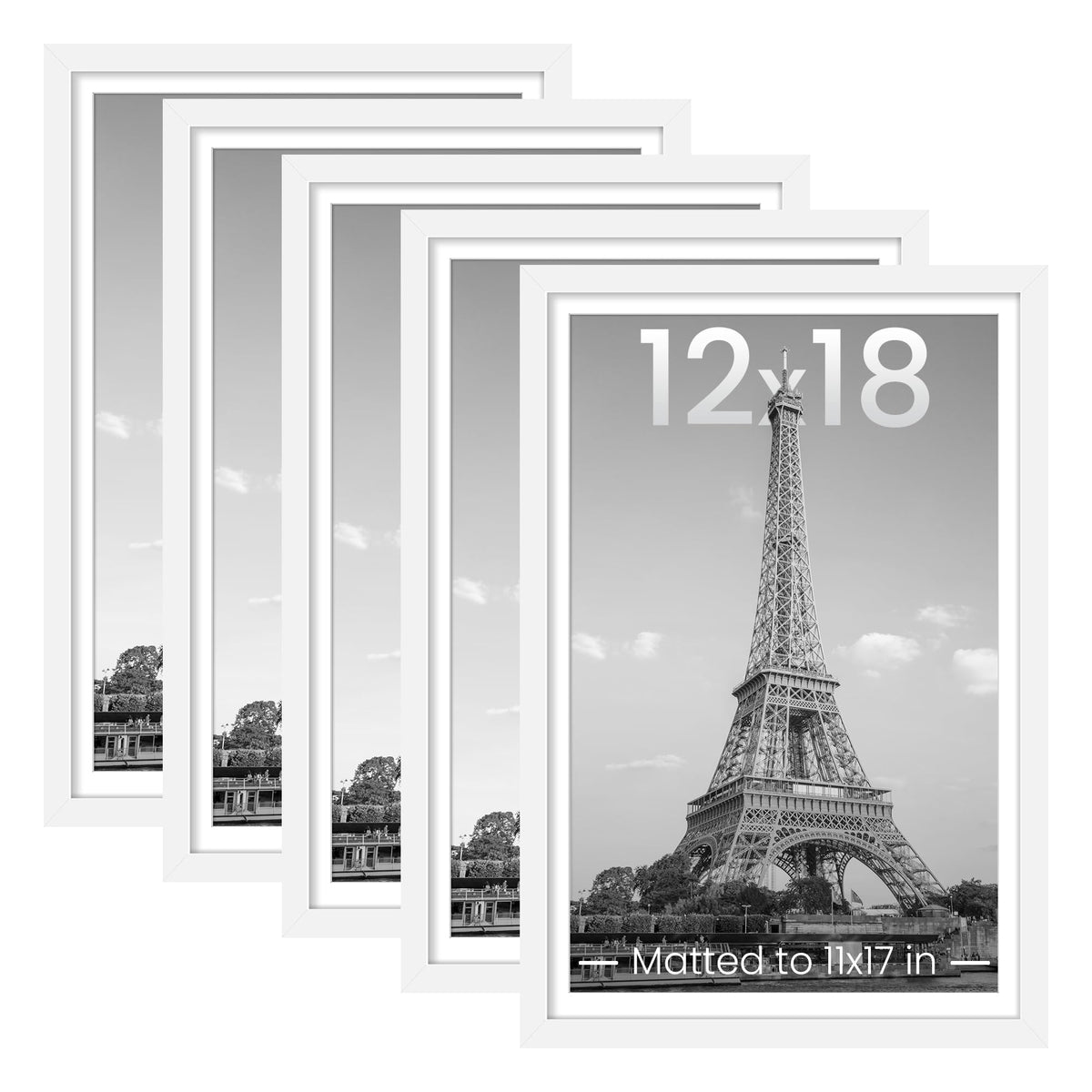 upsimples 11x14 Picture Frame, Gallery Wall Frames Set of 5, Gold