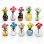 Hand-Blown Mini Vase Magnets for Fridge, Set of 10 Artisan Glass & Ceramic Bud Vases, Each One Unique, Tiny Garden Decor Gift for Mom, Teachers & Coworkers