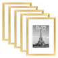 upsimples 11x14 Picture Frame, Gallery Wall Frames Set of 5, Gold