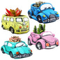 Cute Succulent Plants Pots, Small Planter Pots with Drainage Hole, Flower Pots for Home Indoor Outdoor Garden Decoration (Purple Bus)