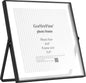 Gold 8x10'' Floating Frame Set of 2,For Photo Sizes( 5x7'',6x8'',7x9''),Beautiful Metal Beaded Edge Frames Adjustable Tabletop/Shelf Photo Frame,Classy Gift Choice for Wedding