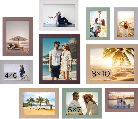 Funtopia 10 Pack Picture Frames Set, Picture Frames Collage Home Wall Decor