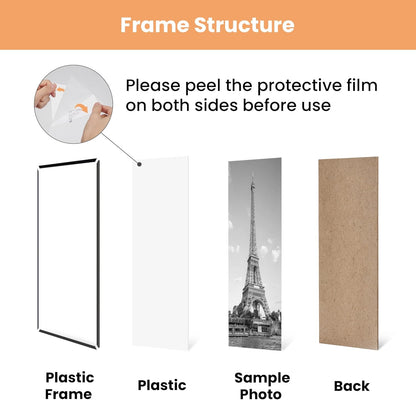 upsimples 16x24 Poster Frame, Easy Slide-In Assembly, Black, 3 Pack