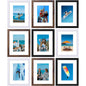 Vittanly 8x10 Picture Frames Set of 9 for Wall or Tabletop Display, Gold