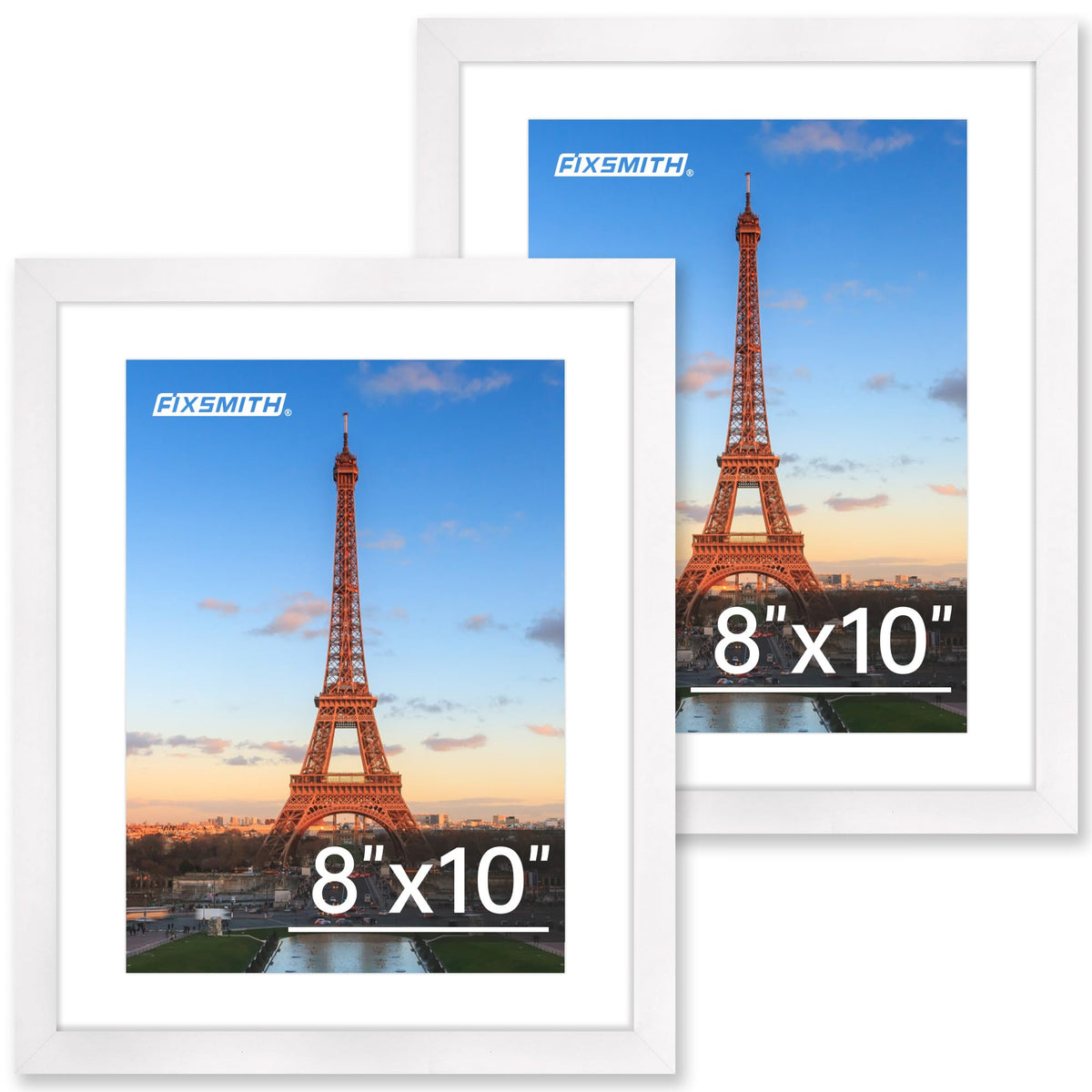 FIXSMITH 10 Pack Picture Frames Collage Wall Decor for Mounting or Tabletop Display, Gallery Wall Frame Set with Two 8x10 Black Frames, Four 5x7 Frames and Four 4x6 Frames, Multi-Pack Photo Frame Set