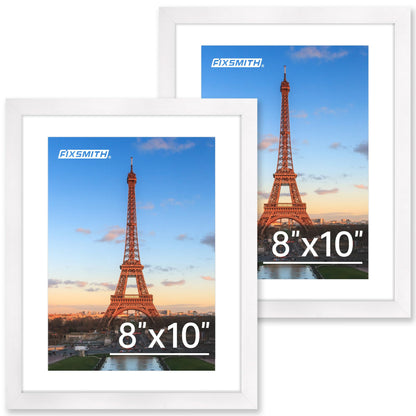 FIXSMITH 10 Pack Picture Frames Collage Wall Decor for Mounting or Tabletop Display, Gallery Wall Frame Set with Two 8x10 Black Frames, Four 5x7 Frames and Four 4x6 Frames, Multi-Pack Photo Frame Set