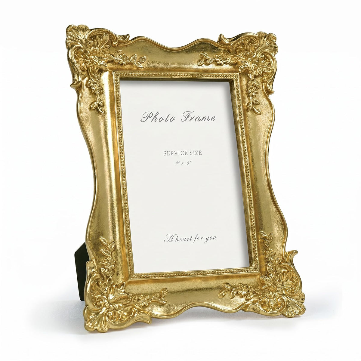 Cuspin 4x6 Vintage Picture Frame Gold Ornate Resin Arched Photo Frame