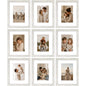 Vittanly 8x10 Picture Frames Set of 9 for Wall or Tabletop Display, Gold