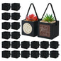 Temlum 2.5 Inch Succulent Wrap Bags (Fits 2.5″ Pots) with Thank You & Let Love Grow Stickers, Small Gift Box for Wedding, Baby Shower, Succulent Party Favors for Guests (Brown 40pcs)