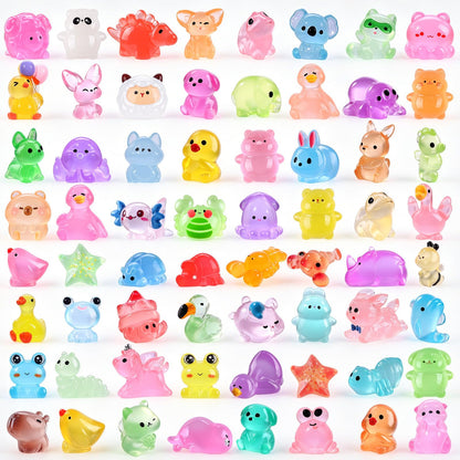 DIYDEC 40pcs Mini Resin Animal 40 Styles Tiny Resin Animals Miniature Little Small Animal Figures Bulk for Micro Fairy Garden Landscape Accessories Dollhouse Hide Crafts Decor Aquarium Toys