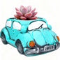 Cute Succulent Plants Pots, Small Planter Pots with Drainage Hole, Flower Pots for Home Indoor Outdoor Garden Decoration (Purple Bus)
