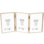 Gold 8x10'' Floating Frame Set of 2,For Photo Sizes( 5x7'',6x8'',7x9''),Beautiful Metal Beaded Edge Frames Adjustable Tabletop/Shelf Photo Frame,Classy Gift Choice for Wedding