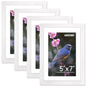 FIXSMITH 5x7 Picture Frame Bulk-4 Pack, Gold Picture Frames Collage Wall Decor, Wall & Tabletop Picture Frames, Photo Frame with HD Plexiglass, Display Pictures 4x6 with Mat or 5x7 Without Mat