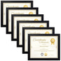 SESEAT 8x10 Picture Frame Brown Set of 6, Display Pictures 5x7 With mat or 8x10 Without Mat