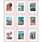 Vittanly 8x10 Picture Frames Set of 9 for Wall or Tabletop Display, Gold