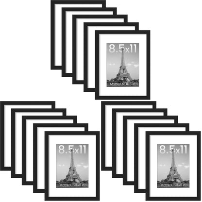 upsimples 11x14 Picture Frame, Gallery Wall Frames Set of 5, Gold