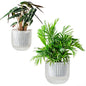Melphoe Self Watering Pots for Indoor Plants Planter, 4.3 Inch 2 Pack Planters Self Watering Plant Pots for Flower, Houseplants, Succulent, African Violets and Cactus with Drainage