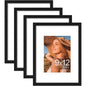 Vittanly 8x10 Picture Frames Set of 4, for Wall or Tabletop, Pale Pink