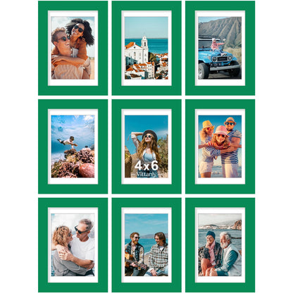 Vittanly 8x10 Picture Frames Set of 9 for Wall or Tabletop Display, Gold