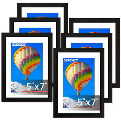 FIXSMITH 10 Pack Picture Frames Collage Wall Decor for Mounting or Tabletop Display, Gallery Wall Frame Set with Two 8x10 Black Frames, Four 5x7 Frames and Four 4x6 Frames, Multi-Pack Photo Frame Set