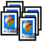FIXSMITH 10 Pack Picture Frames Collage Wall Decor for Mounting or Tabletop Display, Gallery Wall Frame Set with Two 8x10 Black Frames, Four 5x7 Frames and Four 4x6 Frames, Multi-Pack Photo Frame Set